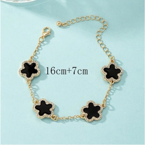 Rhinestone Flower Decor Bracelet - Picture 5 of 5